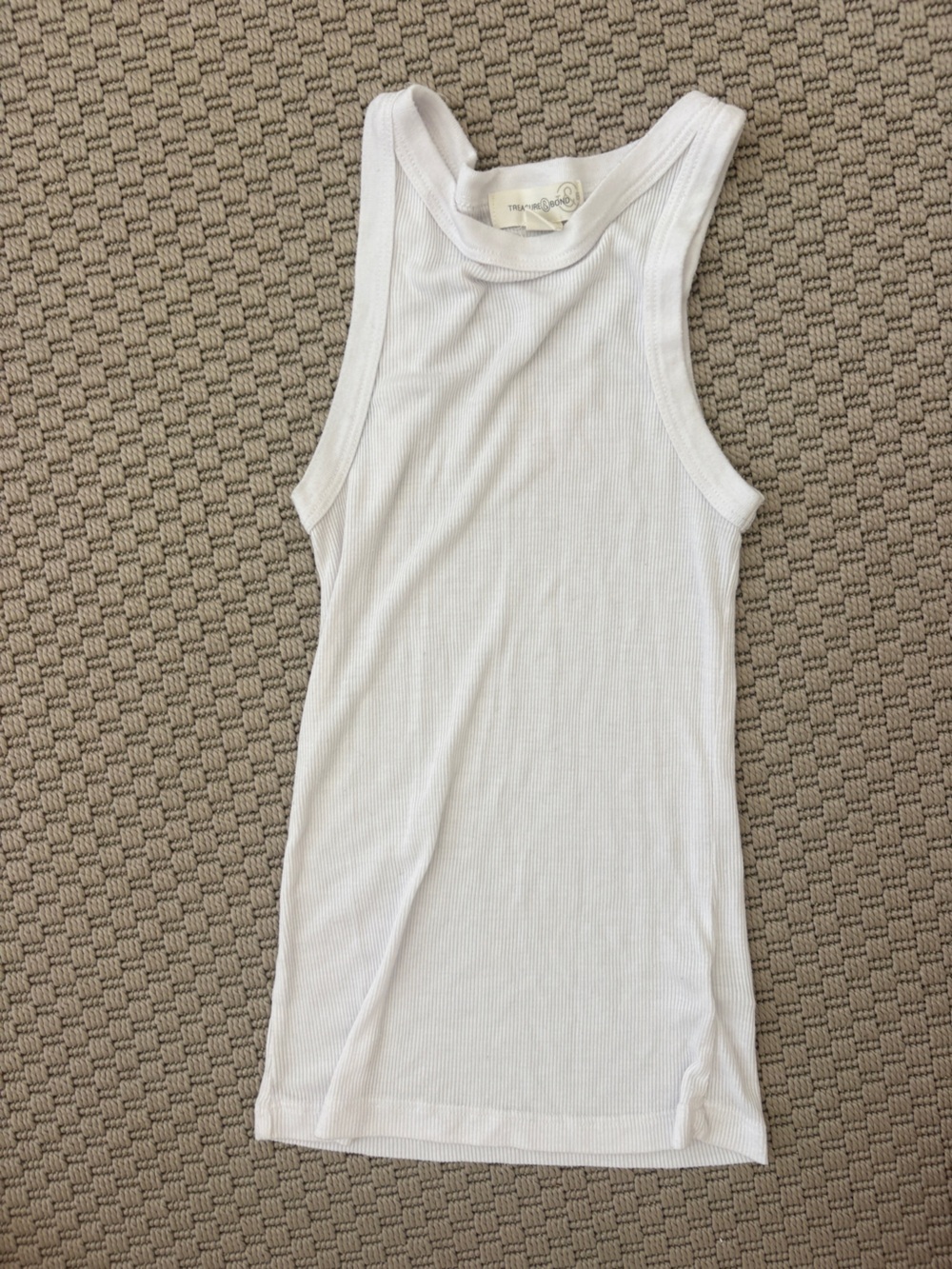 Treasure & Bond White Ribbed Tank
